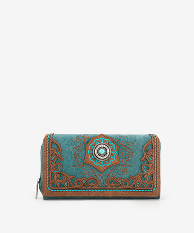 Montana West Cut-out Embroidered Wallet