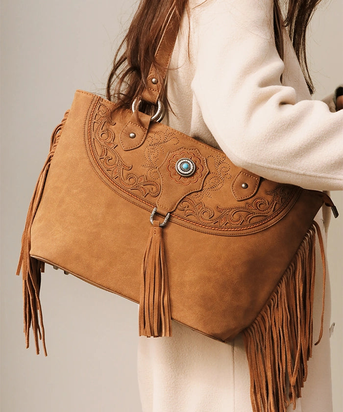 Montana West Cut-out Fringe Concealed Carry Tote Set