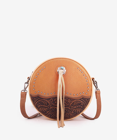 Montana West Tooled Circle Crossbody