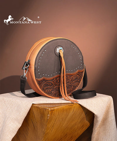 Montana West Tooled Circle Crossbody