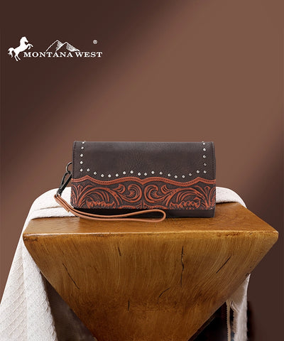 Montana West Tooled Wallet