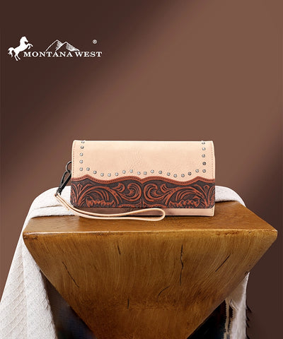 Montana West Tooled Wallet