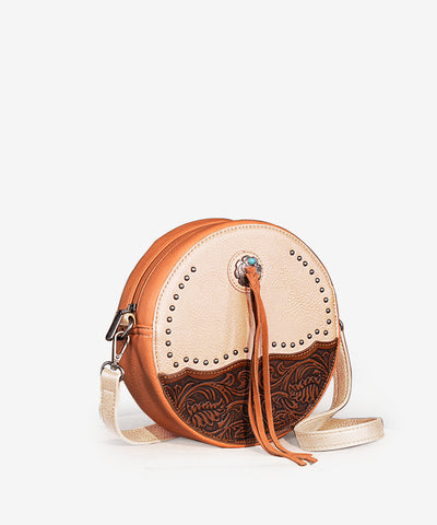 Montana West Tooled Circle Crossbody