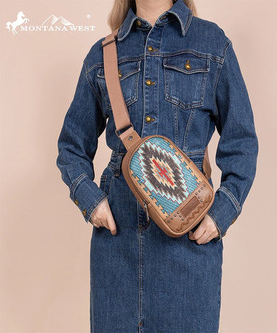 Montana West Aztec Printed Sling Bag