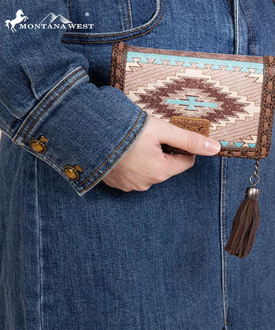 Montana West Aztec Printed Wallet