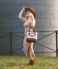 Montana West Aztec Printed Concealed Carry Tote Bag Set