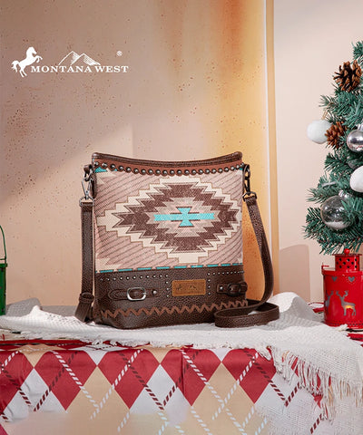 Montana West Aztec Printed Concealed Carry Crossbody Purse