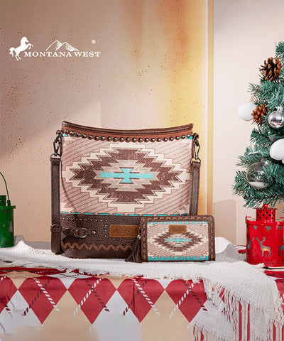 Montana West Aztec Printed Concealed Carry Crossbody Purse