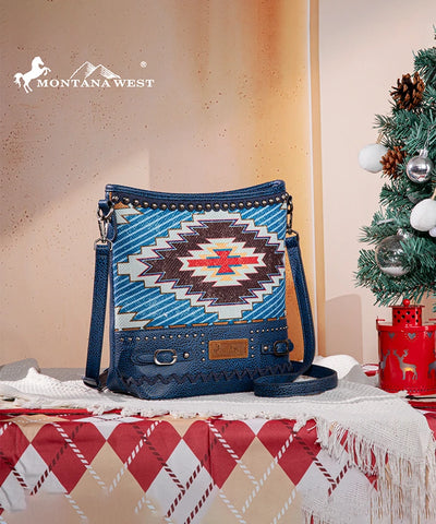 Montana West Aztec Printed Concealed Carry Crossbody Purse