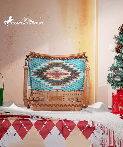 Montana West Aztec Printed Concealed Carry Crossbody Purse