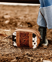 Montana West Tooled Whipstitch Crossbody Bag