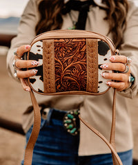 Montana West Tooled Whipstitch Crossbody Bag