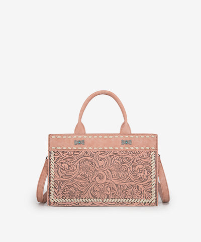 Montana West Floral Tooled Tote Bag Set