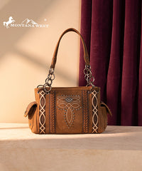 Montana West Southwestern Diamond Cross-Stitch Concealed Carry Satchel