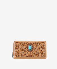 Montana West Cut-Out Embroidered Concho Wallet