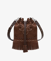 VIP DEAL | Montana West Boot Stitch Fringe Drawstring Crossbody Bag