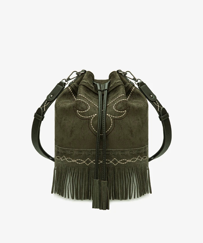 VIP DEAL | Montana West Boot Stitch Fringe Drawstring Crossbody Bag