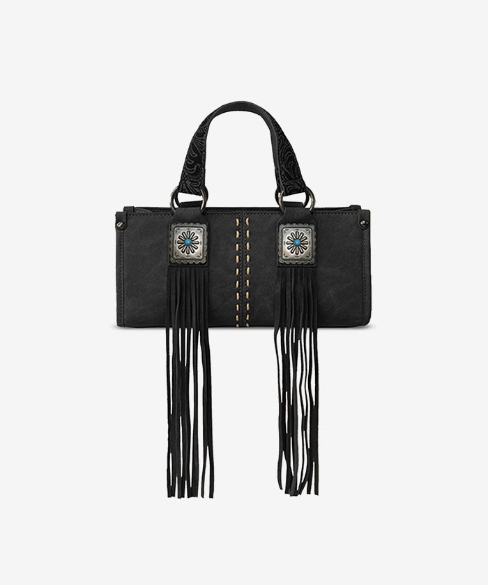 Montana West Western Fringe Concho Mini Crossbody Bag