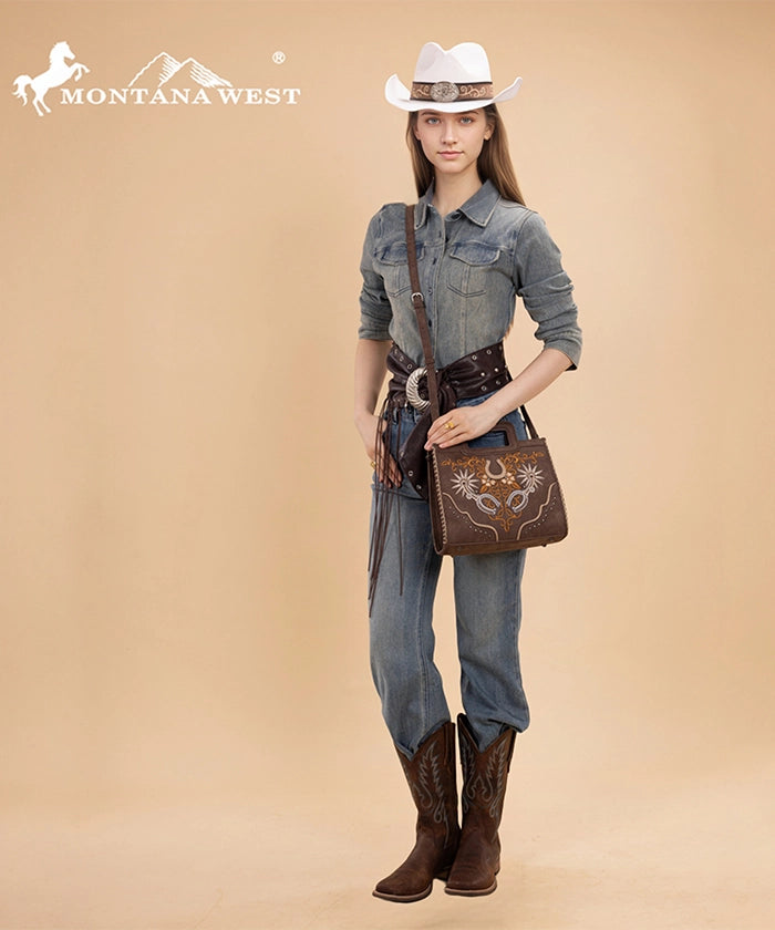 Montana West Western Embroidered Handbag