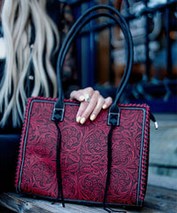 Montana West Floral Tooled Tote Bag