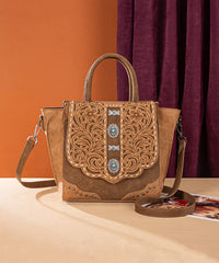 VIP DEAL | Montana West Floral Tooled Concho Satchel Bag