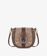 Montana West Studded Buckle Shoulder Bag