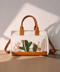 Montana West Cactus Embroidered Top Handle Tote in BG