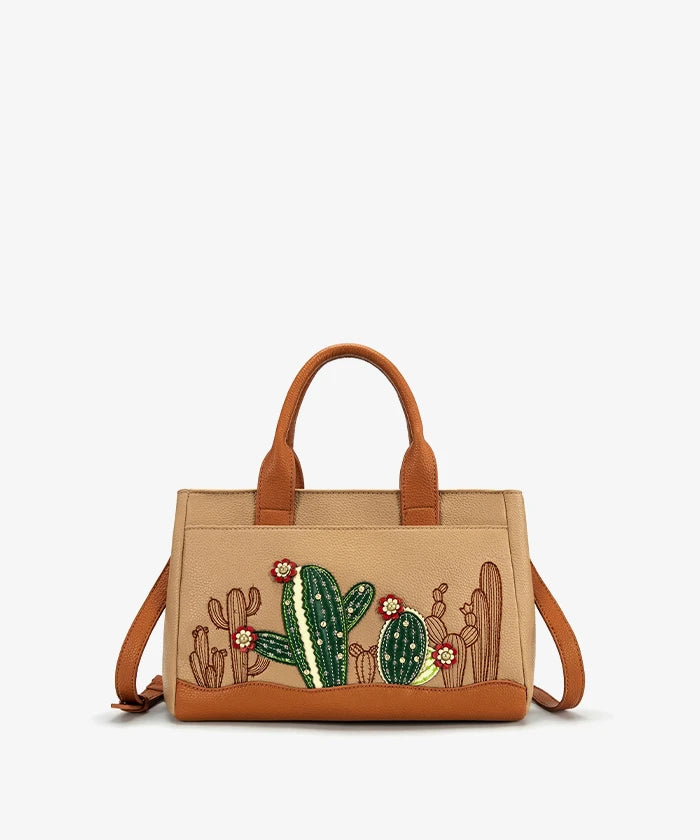 Montana West Cactus Embroidered Top Handle Tote in TN