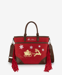 Montana West Christmas Tote Bag – Santa’s Sleigh Edition (Gift Wrapped)