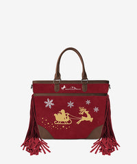 Montana West Western Cheer Tote – Santa's Sleigh Edition(Gift Wrapped)