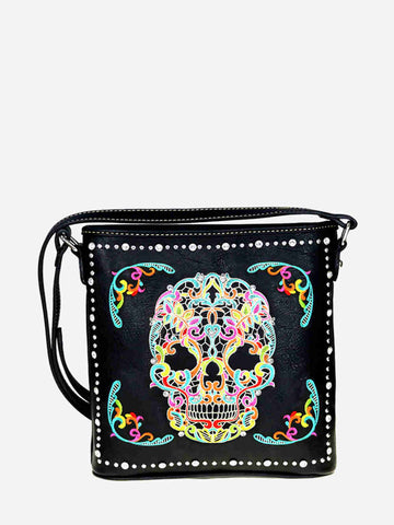 Montana West Sugar Skull Concealed Handgun Crossbody - Montana West World