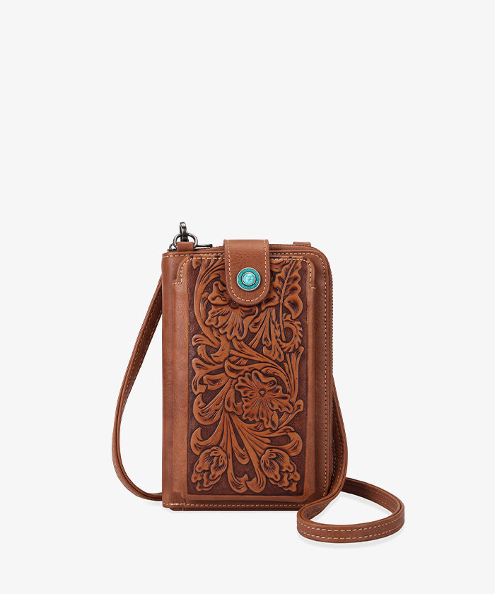 Montana West Tooled Cell Phone Purse