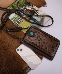 Montana West Tooled Cell Phone Purse