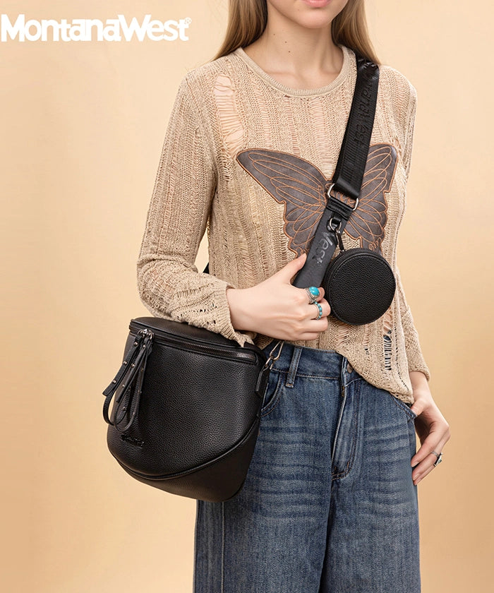 Montana West Dual Zipper Bum Bag