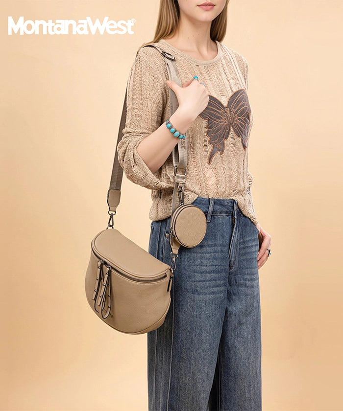 Montana West Dual Zipper Bum Bag
