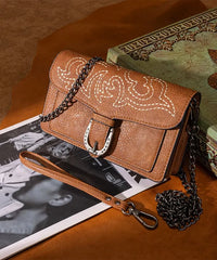 Montana West Stitch Crossbody Bag in Brown