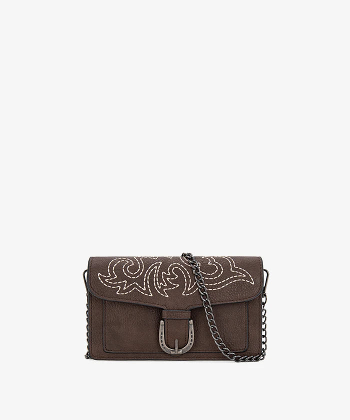 Montana West Stitch Crossbody Bag in Coffee