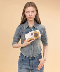 Montana West Vintage Sunflower Zipper Wallet