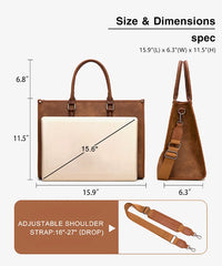 Montana West Vintage Classic Laptop Tote Bag