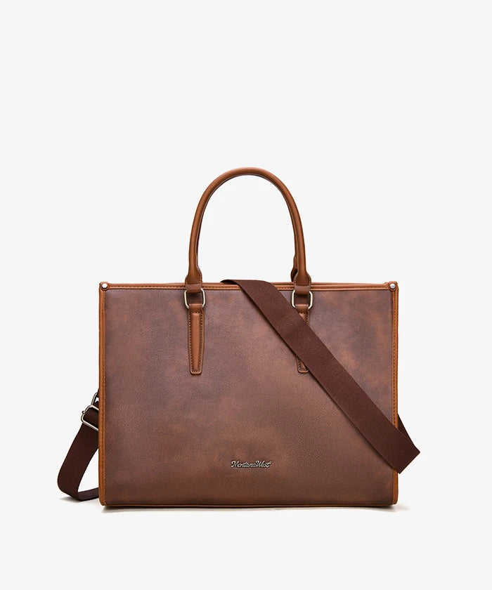 Wrangler laptop tote bag in Coffee