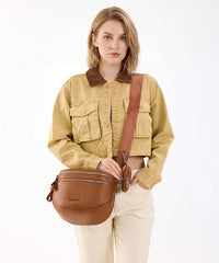 Montana West Dual Zipper Bum Bag in Brown