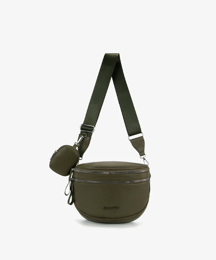 Montana West Dual Zipper Bum Bag in Green