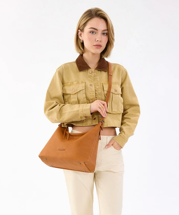 Montana West Minimalism Hobo Bag in Brown