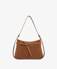 Montana West Belted Suede Hobo Bag