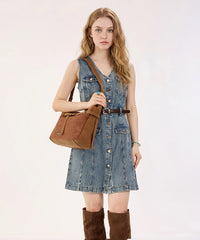Montana West Belted Suede Hobo Bag