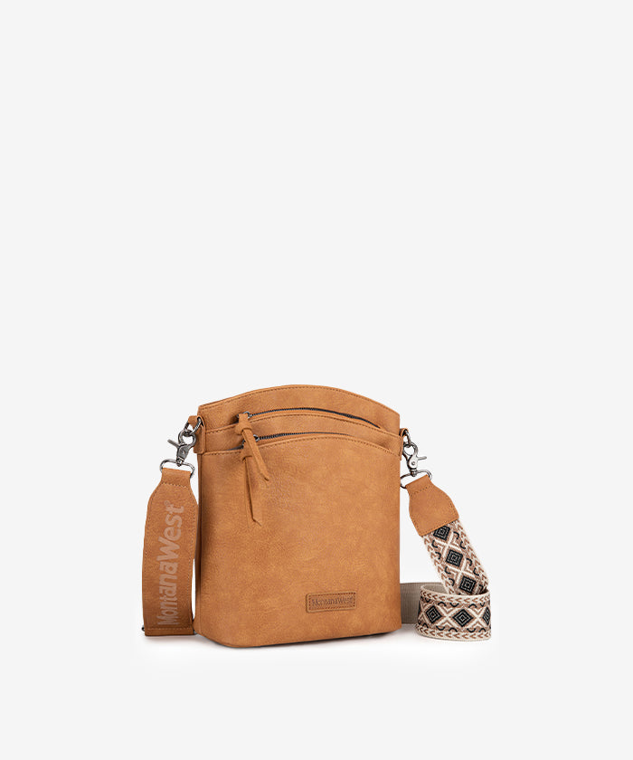 Montana West Double Compartments Crossbody Purse