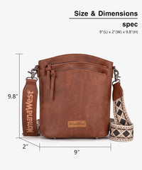 Montana West Double Compartments Crossbody Purse