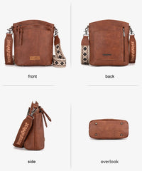 Montana West Double Compartments Crossbody Purse