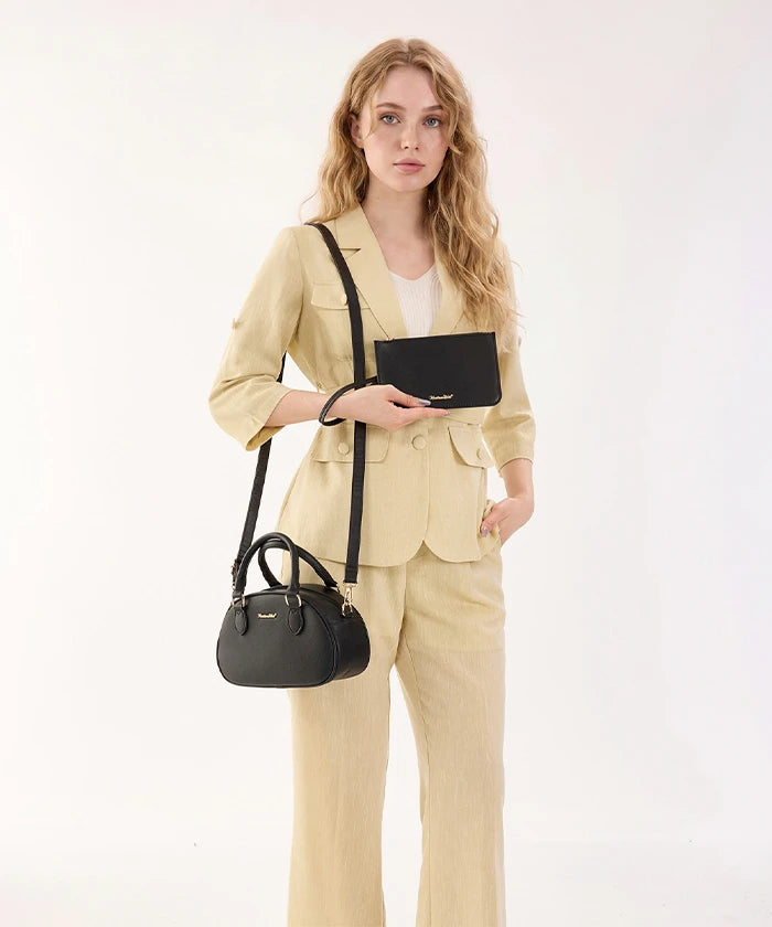 Montana West Minimalist 3-Piece Handbag Set in BK