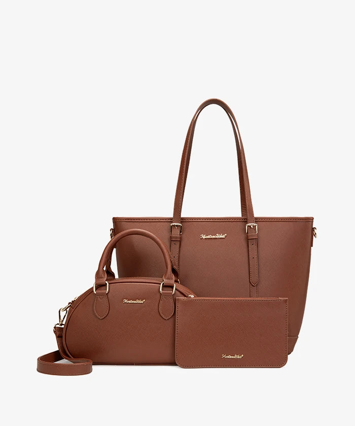 Montana West Minimalist 3-Piece Handbag Set in BR 